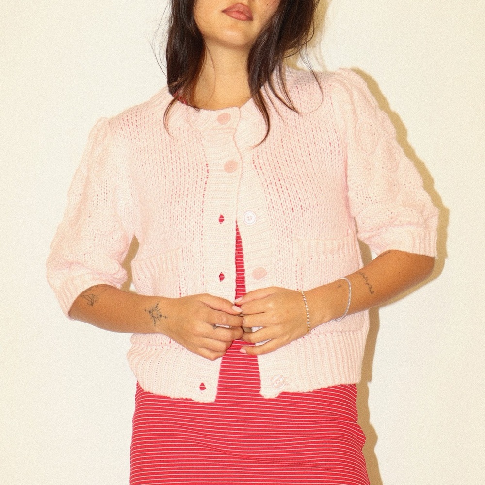 Baileyrose Baby Pink Red Lobster Sweater S - Picture 3 of 4